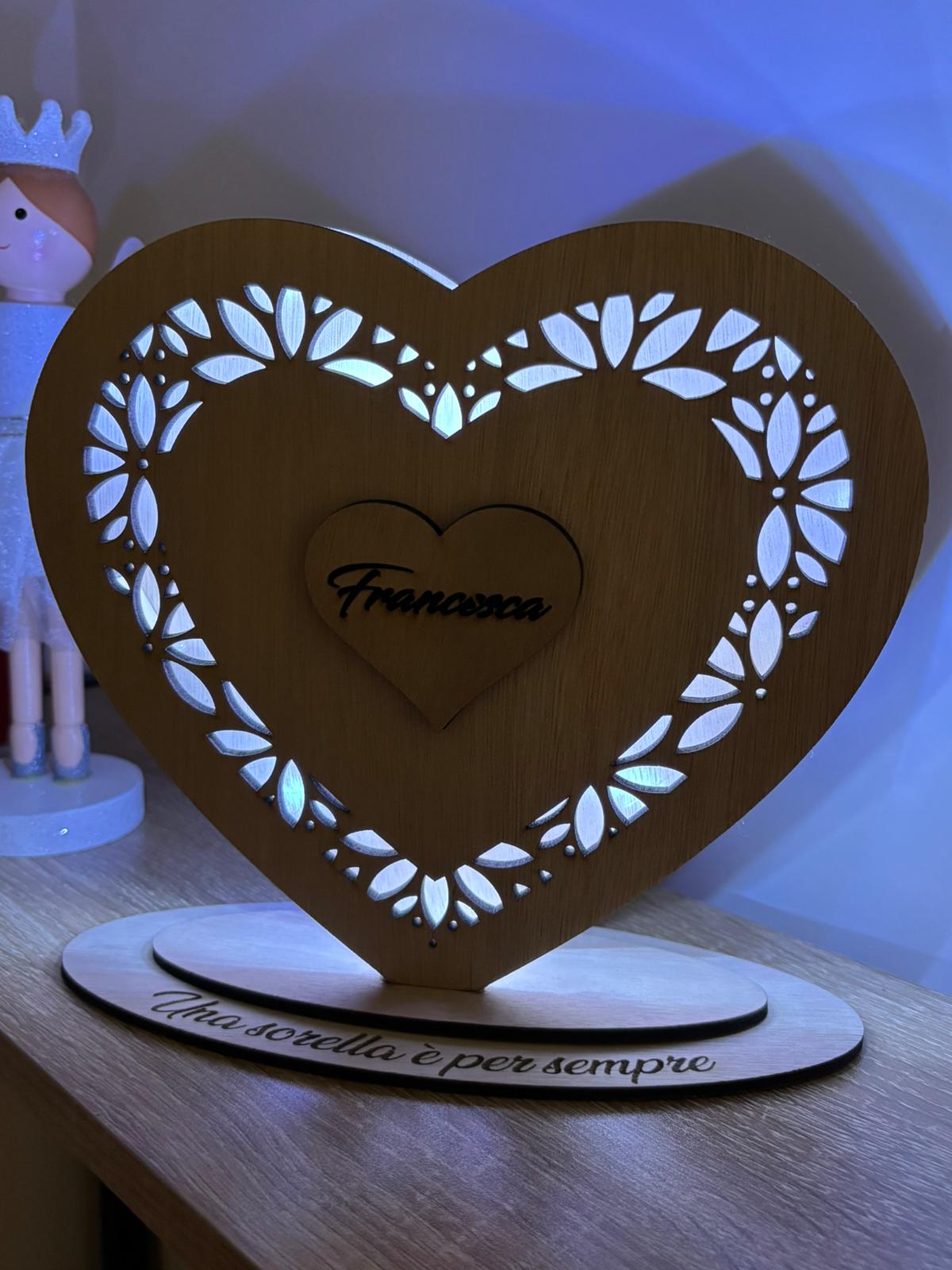 LAMPADA CUORE INTAGLIATO