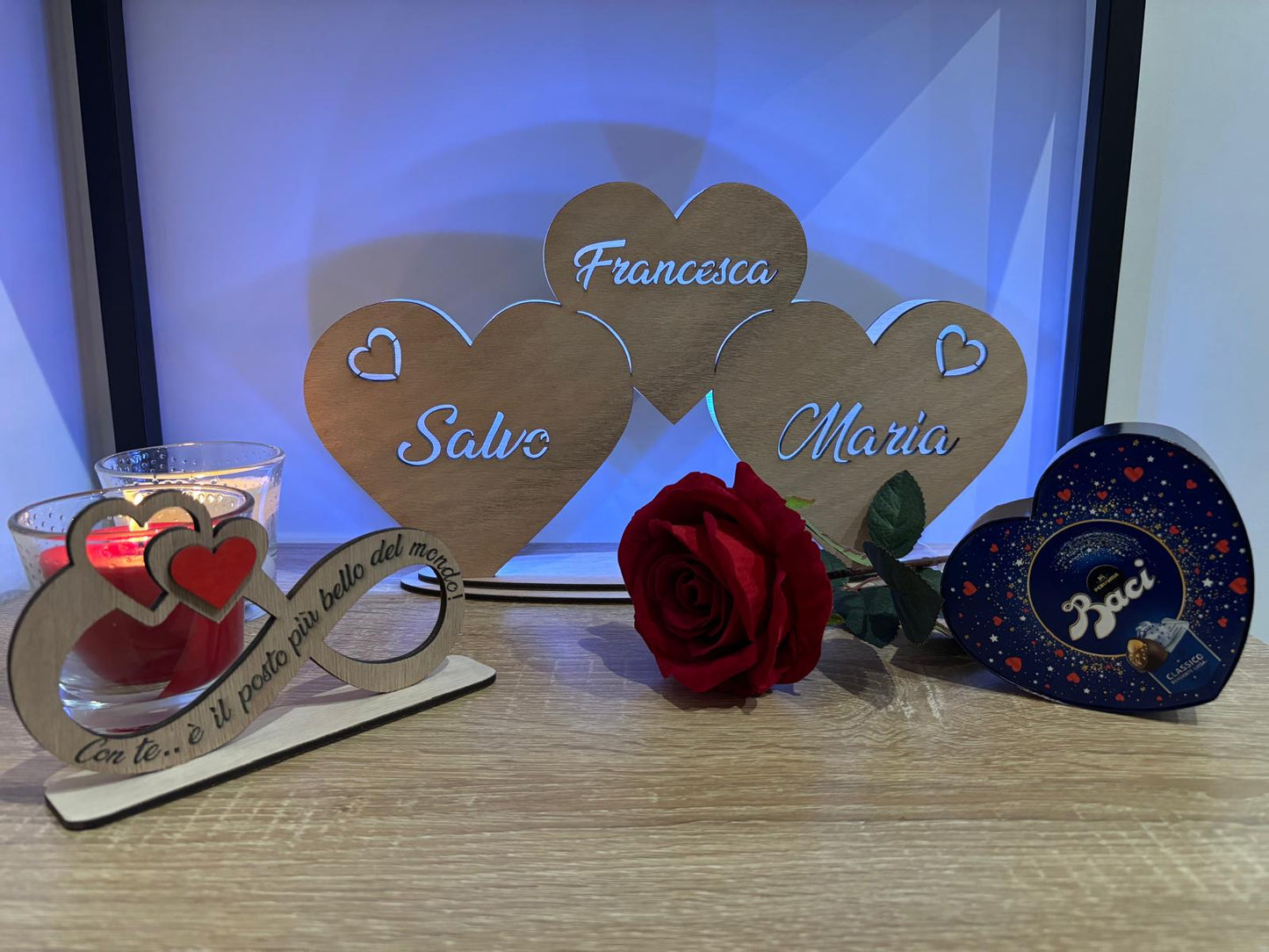 LAMPADA TRE CUORI